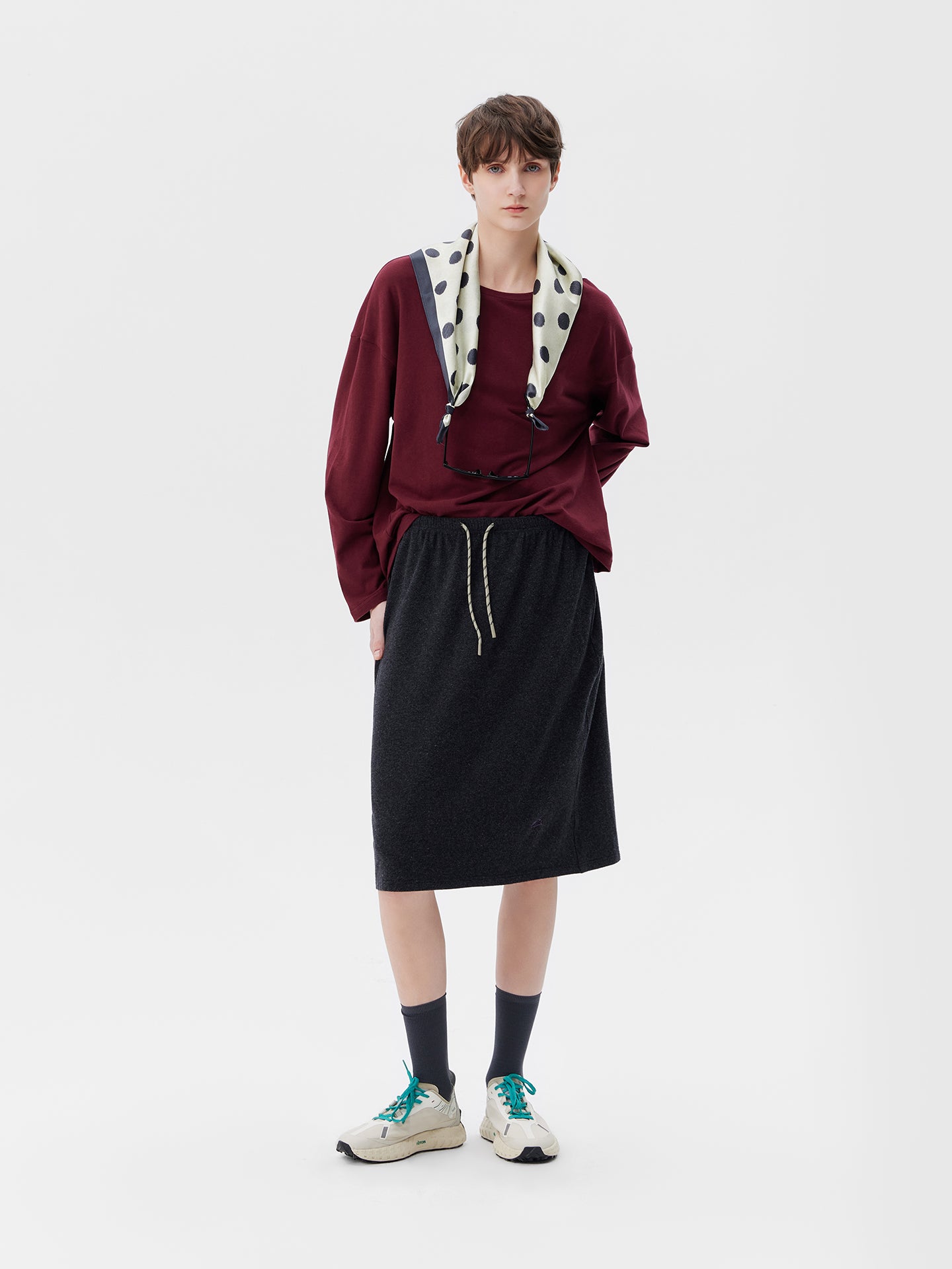 Polka Dot Silk Scarf