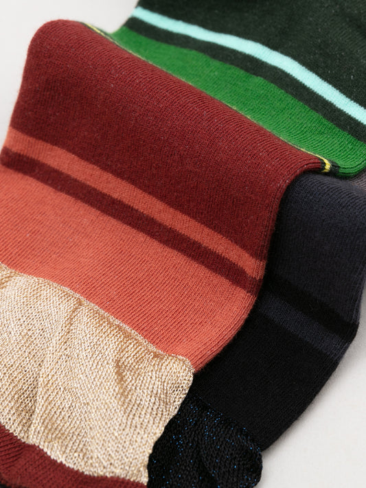 Wide Rib Mélange Crew Socks