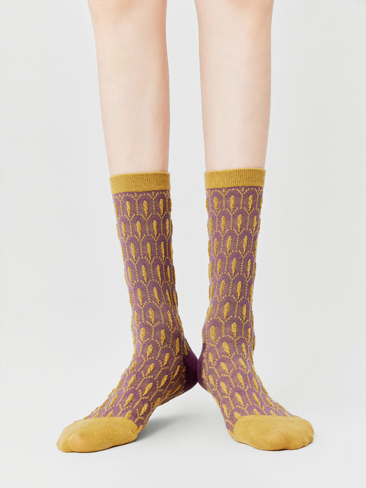 Peacock Feather Crew Sock