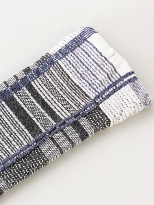 Colorblock Check Crew Socks