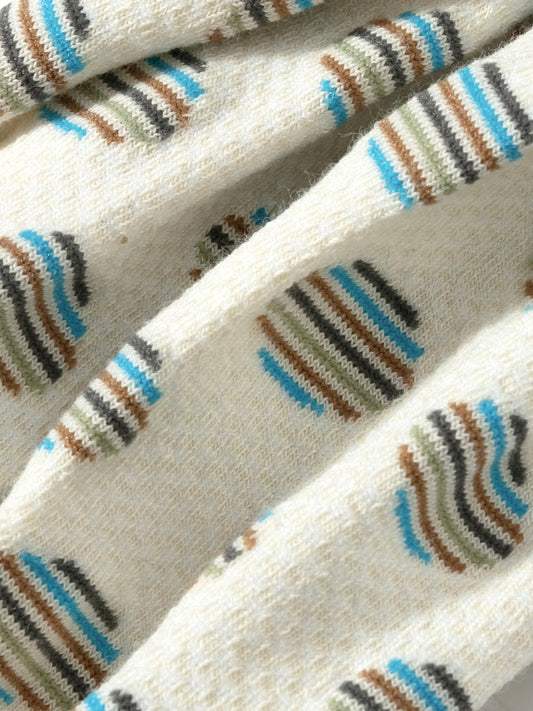 Mixed-Color Polka Dot Glossy Crew Sock