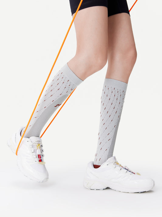 Dynamic Stripe Sport Calf Sock