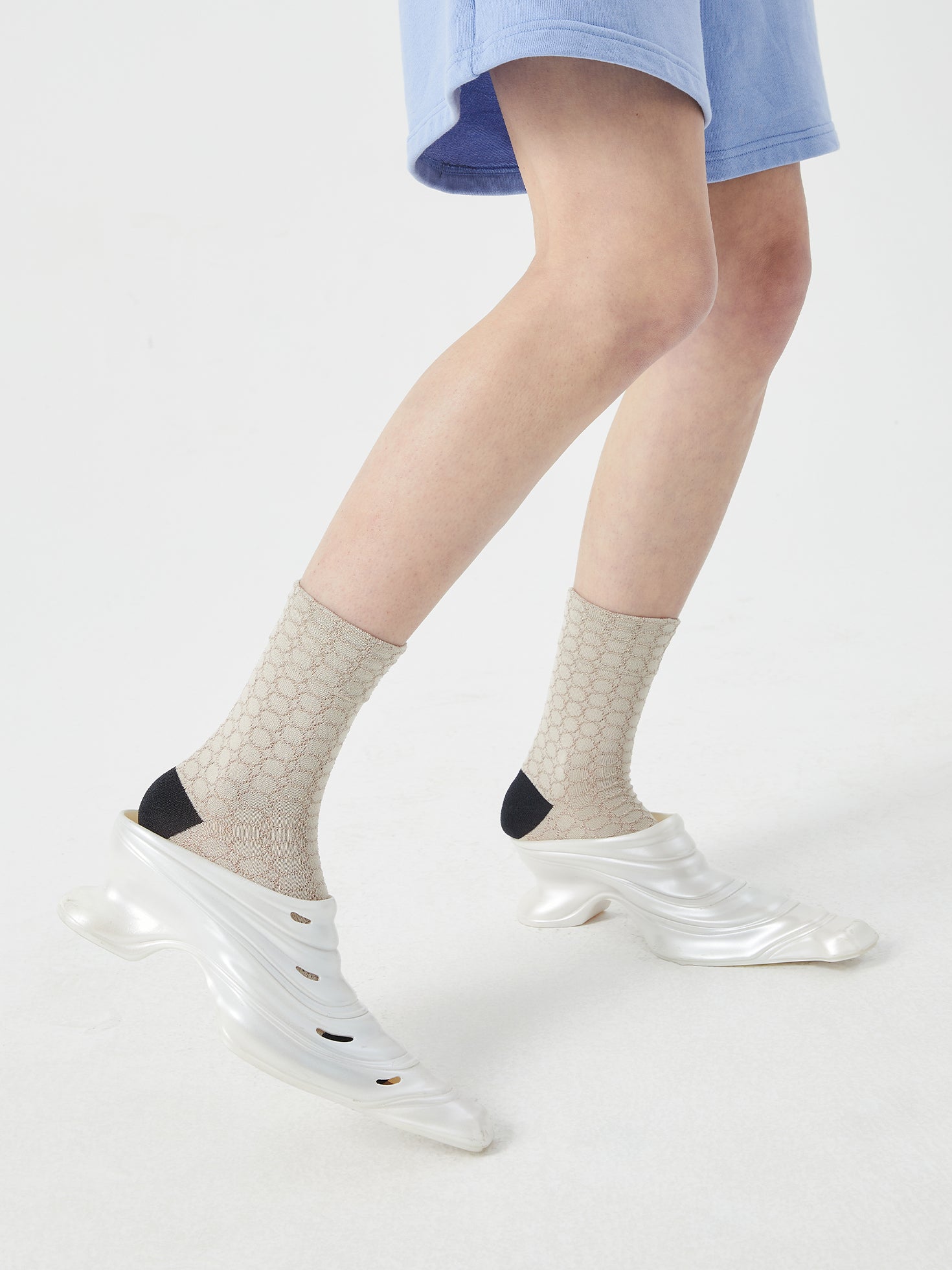 Shiny Cube Crew Sock