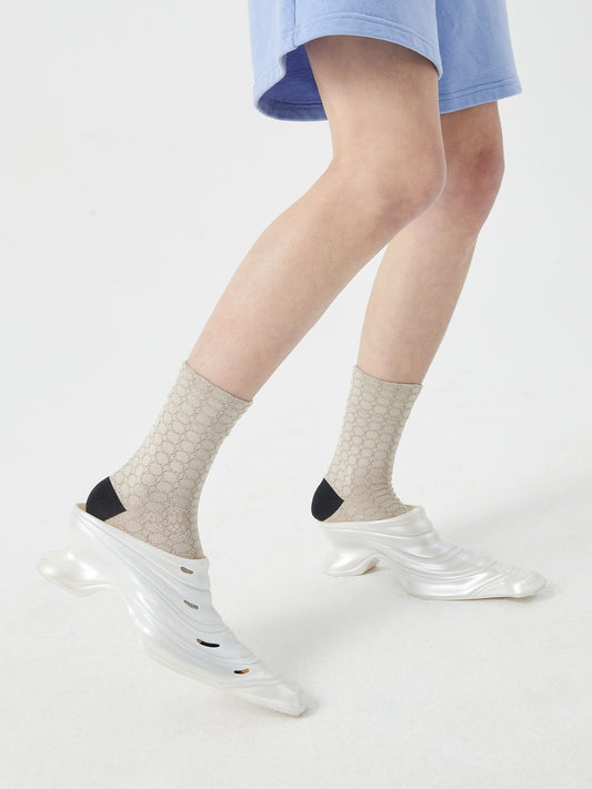 Shiny Cube Crew Sock