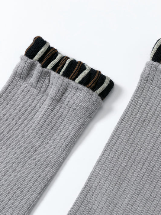 Lace-Top Mid-Calf Socks