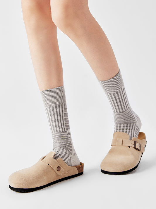 Twisted Stripe Crew Socks