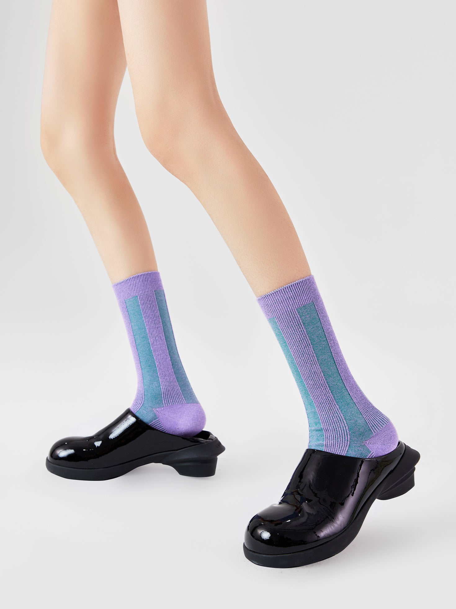 Double-Side Striped Crew Sock