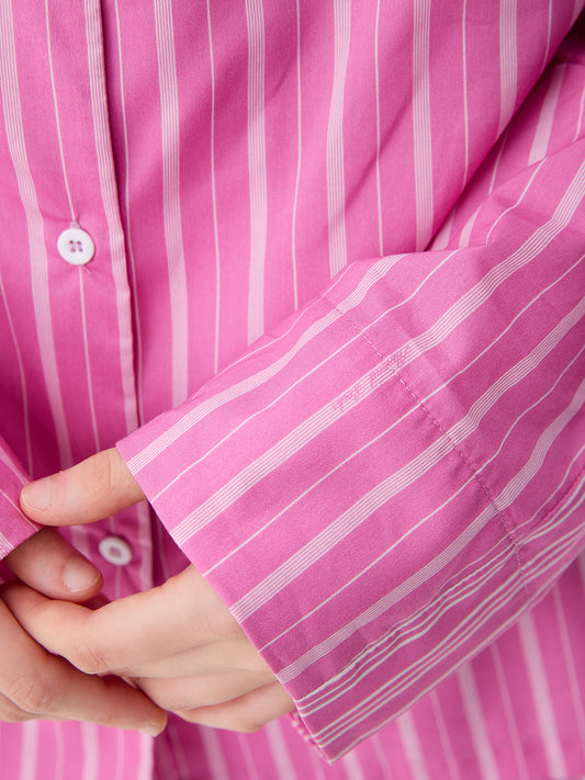 Patterned Striped Long-Sleeve Loungewear