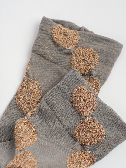 Floral Polka Dots Mid-Calf Socks