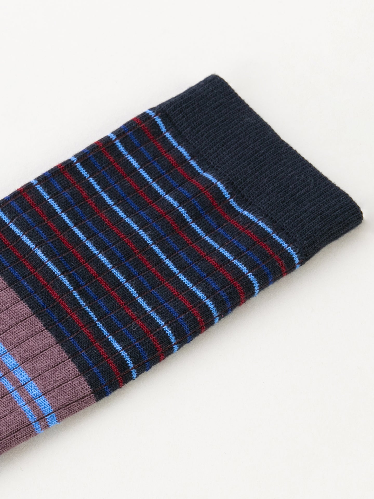 Contrast Stripe Calf Socks Box