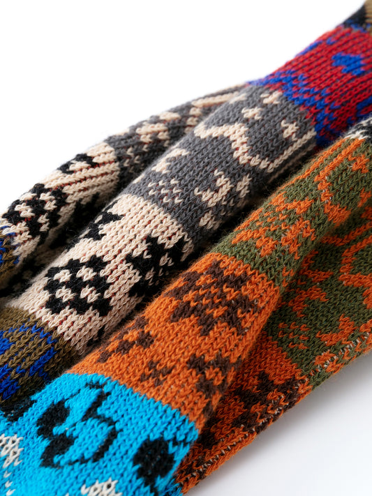 Tribal Motif Crew Sock