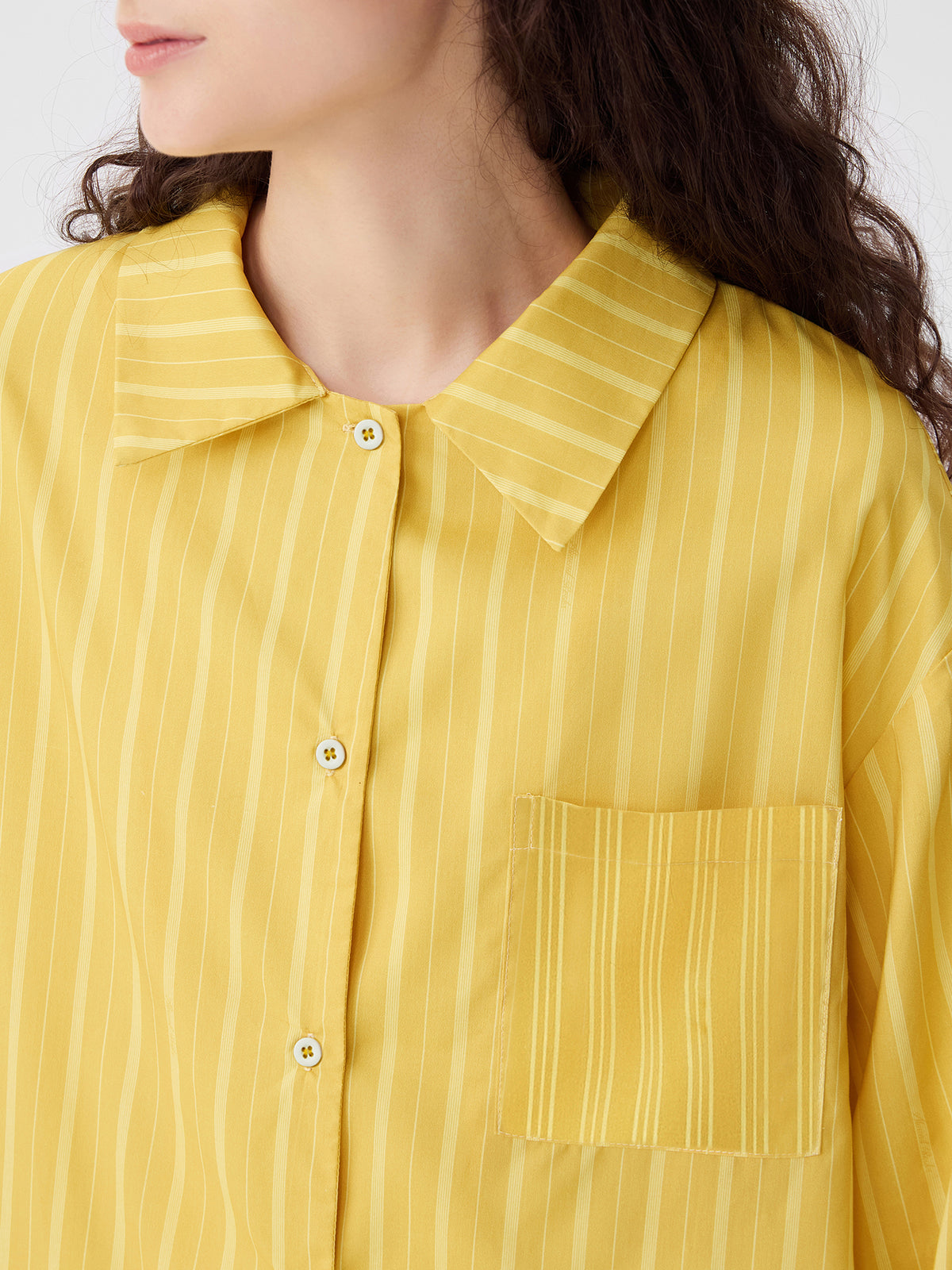 Patterned Striped Long-Sleeve Loungewear