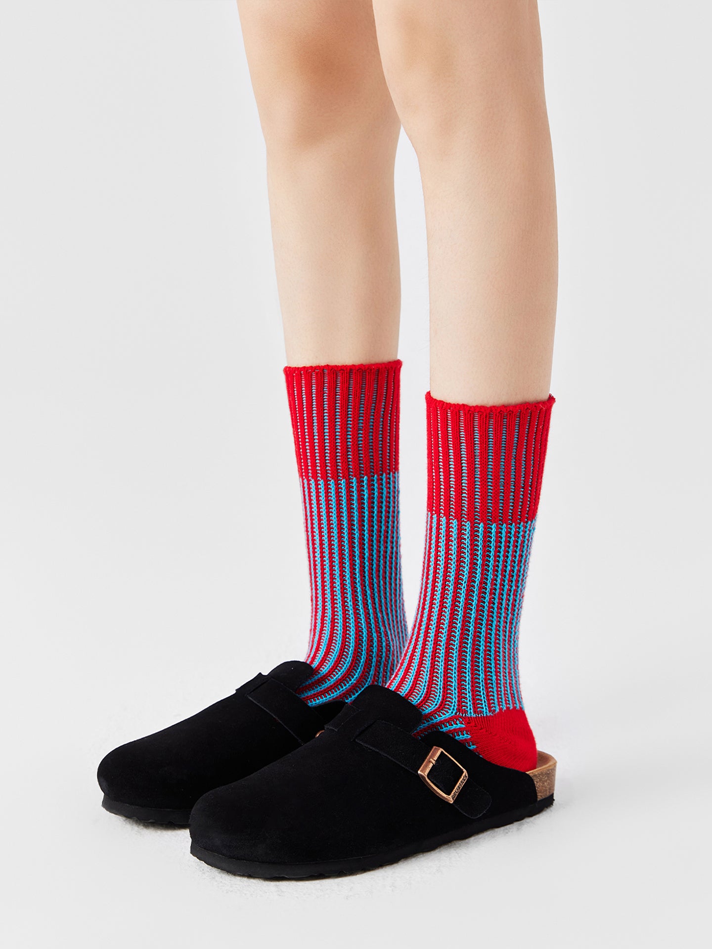 Color Clash Stripe Crew Sock