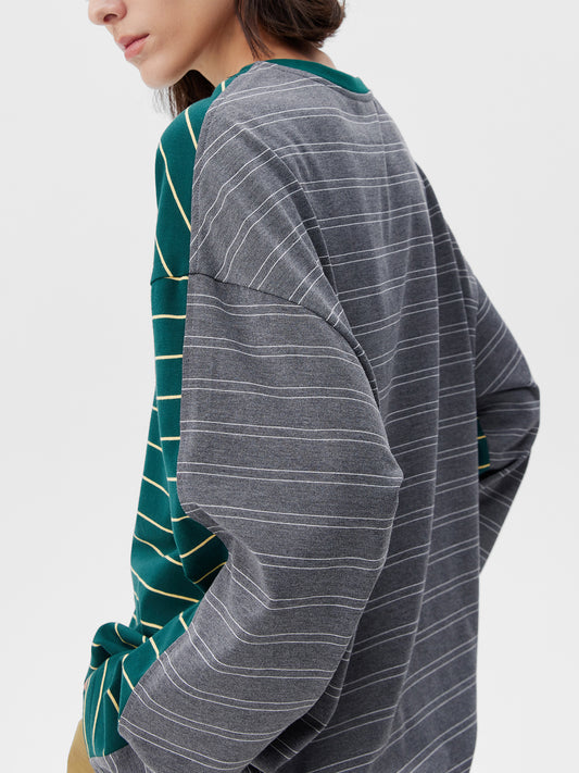 Front & Back Panel Stripe T-Shirt