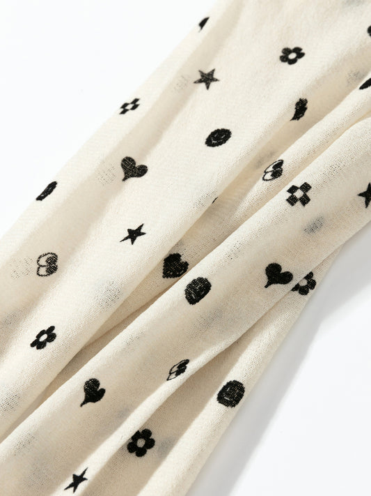 Smiley Dot Mesh Arm Sleeves