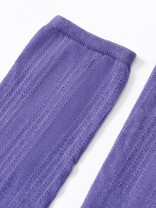 Purple Label Egyptian Cotton Textured Mid-Calf Socks
