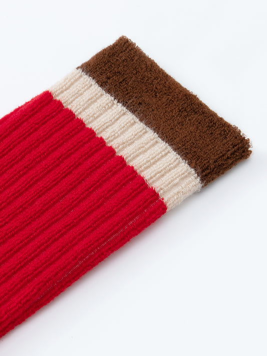 Contrast Color Terry Crew Sock