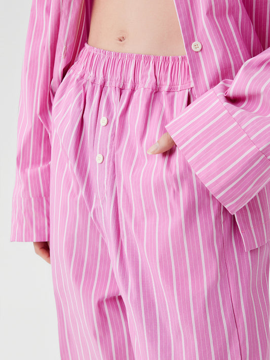 Vertical Stripe Cotton Lounge Set