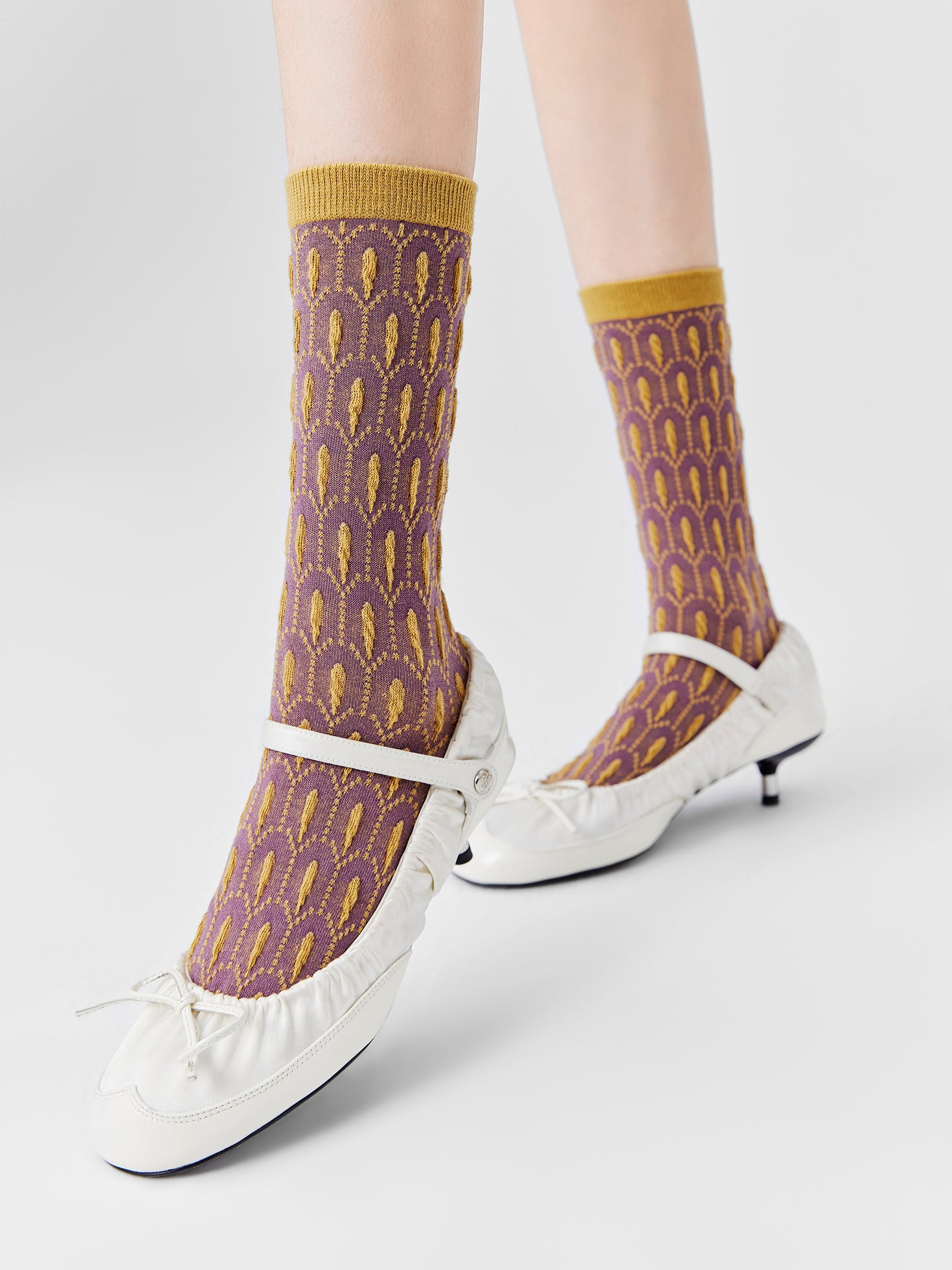 Peacock Feather Crew Sock