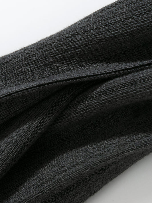 Chain Pattern Silk Blend Crew Socks