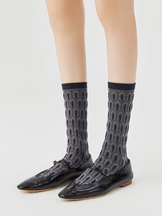 Peacock Feather Crew Sock