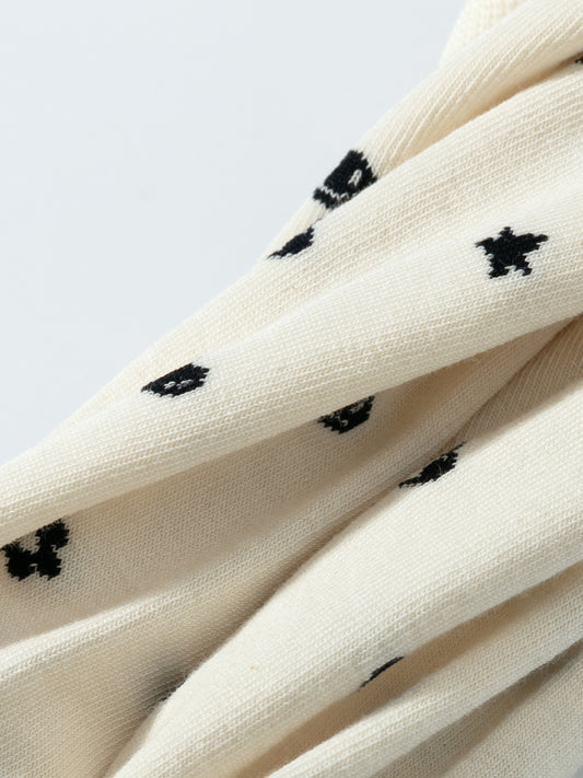 Smiley Dot Crew Socks