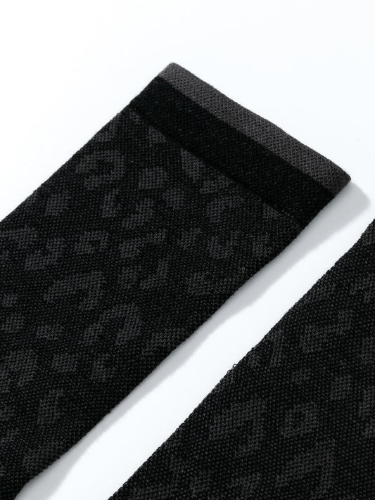 Leopard Jacquard Crew Socks