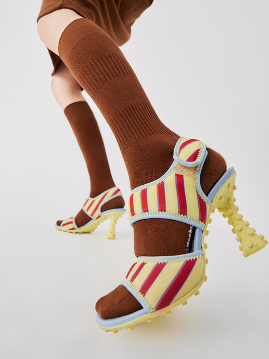 Ribbed Lantern Crew Sock