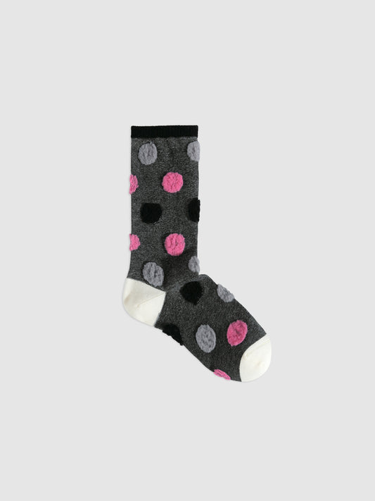 Reversible Polka Dot Crew Socks