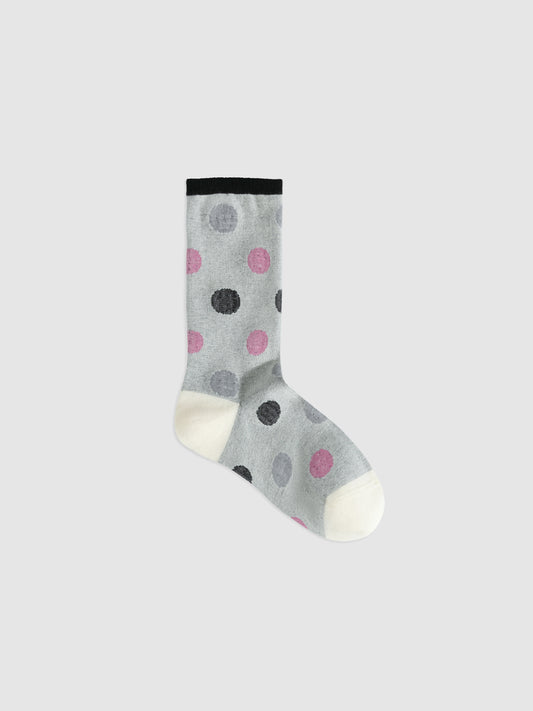 Reversible Polka Dot Crew Socks