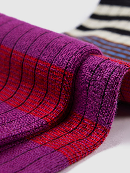 Color Clash Under Knee Sock