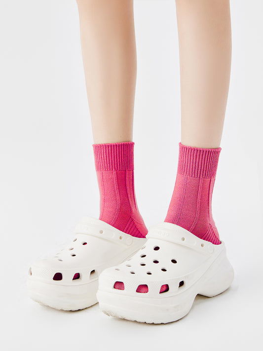 Textured Stripe Crew Sock