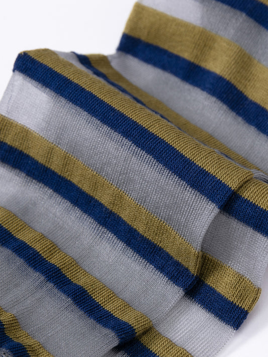 Gradient Trim Glass Silk Sock