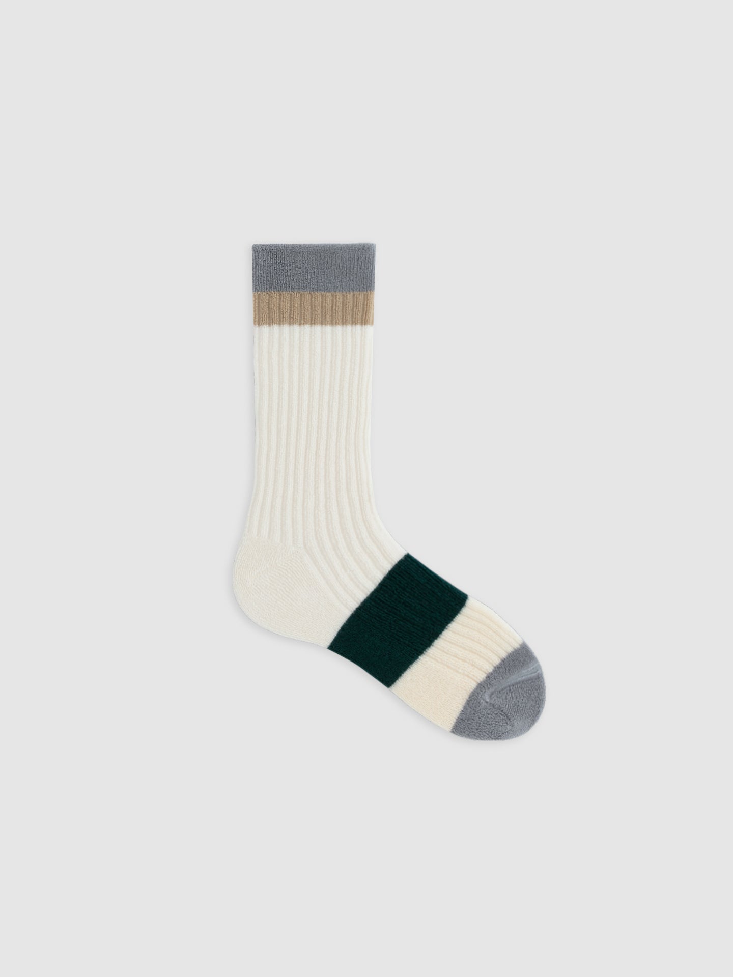 Contrast Color Terry Crew Sock