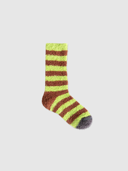 Contrast Stripe Soft Sherpa Sock