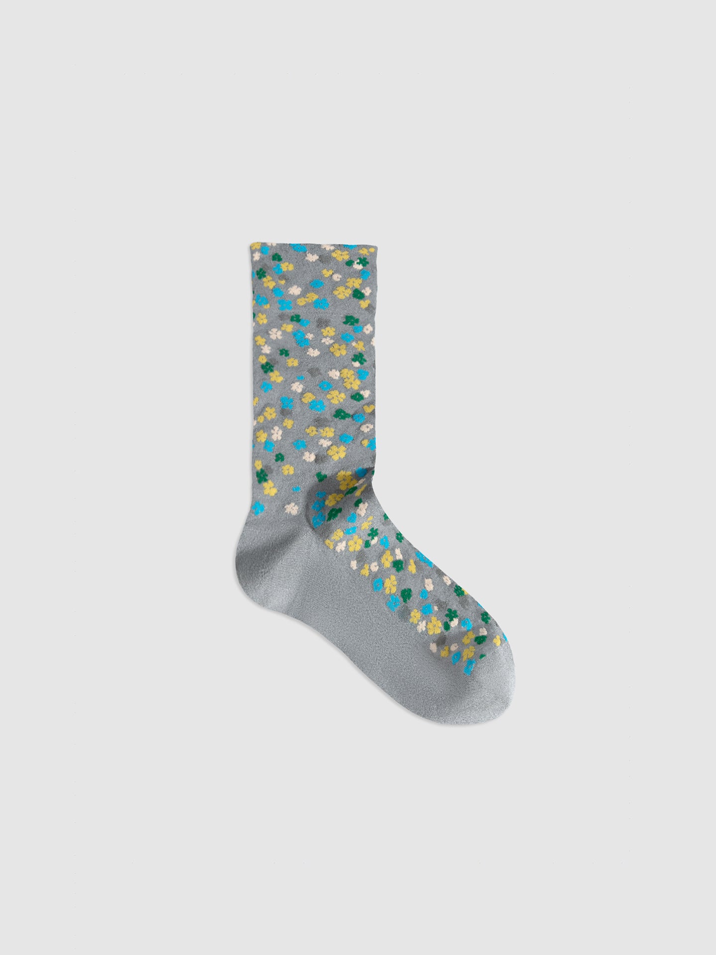 Floral Metallic Crew Socks