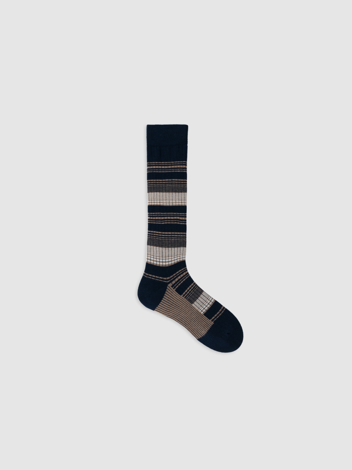 Contrast Stripe Calf Sock
