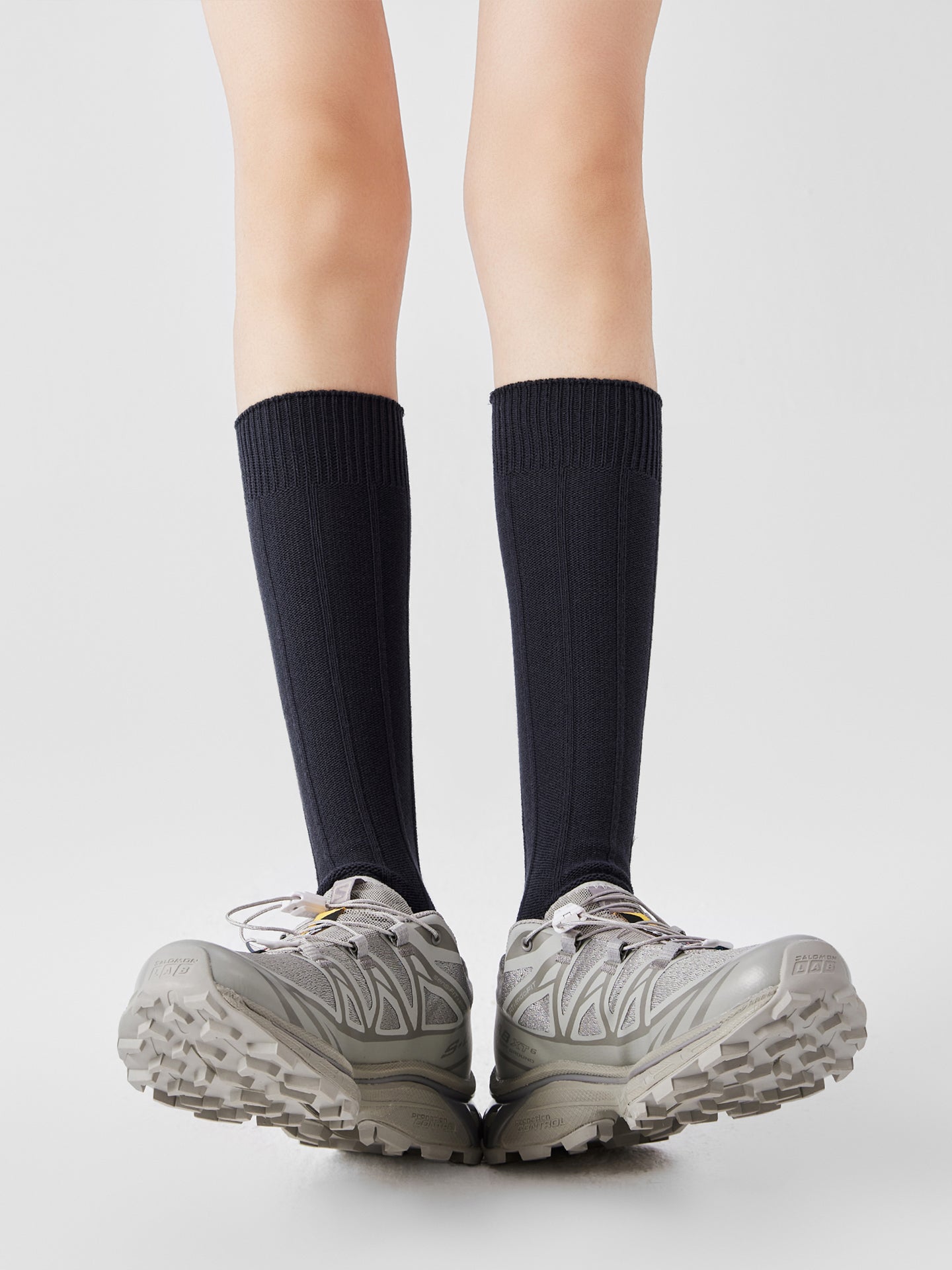 Textured Stripe Under Knee Sock