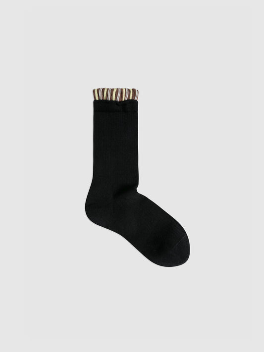 Lace-Top Mid-Calf Socks