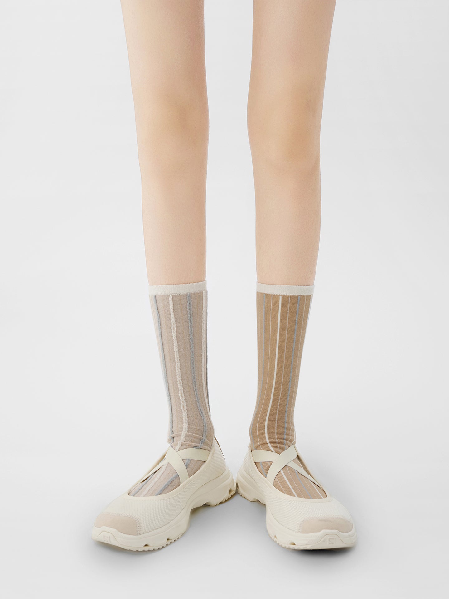 Double-Sided Stripped Crew Sock