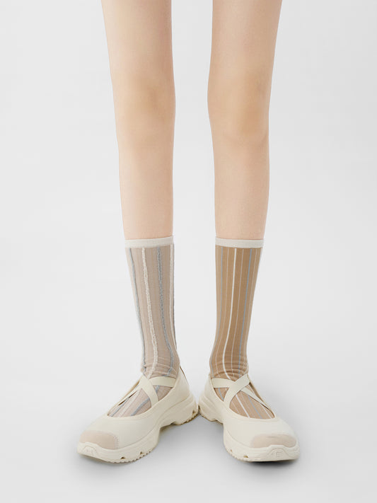 Double-Sided Stripped Crew Sock