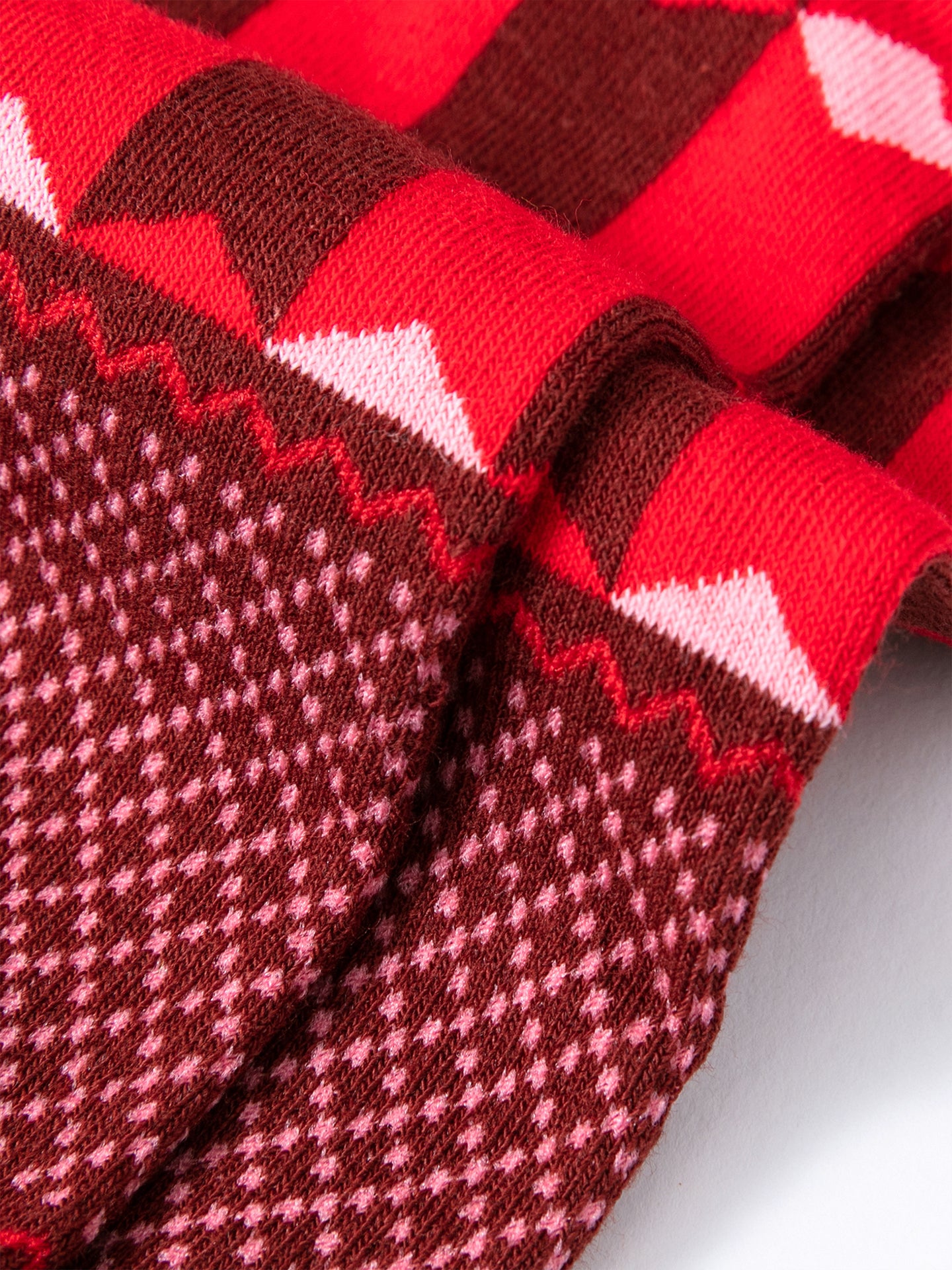Scarlet Patterned Crew Sock