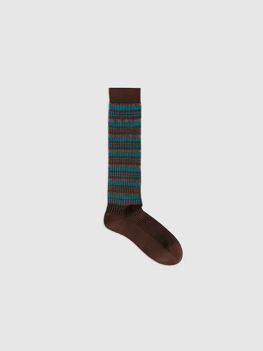 Contrast Stripe Crew Socks