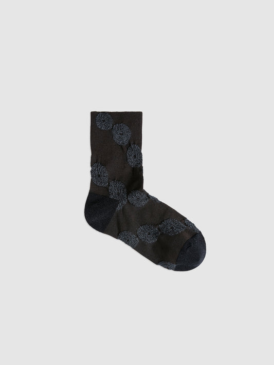 Floral Polka Dots Mid-Calf Socks
