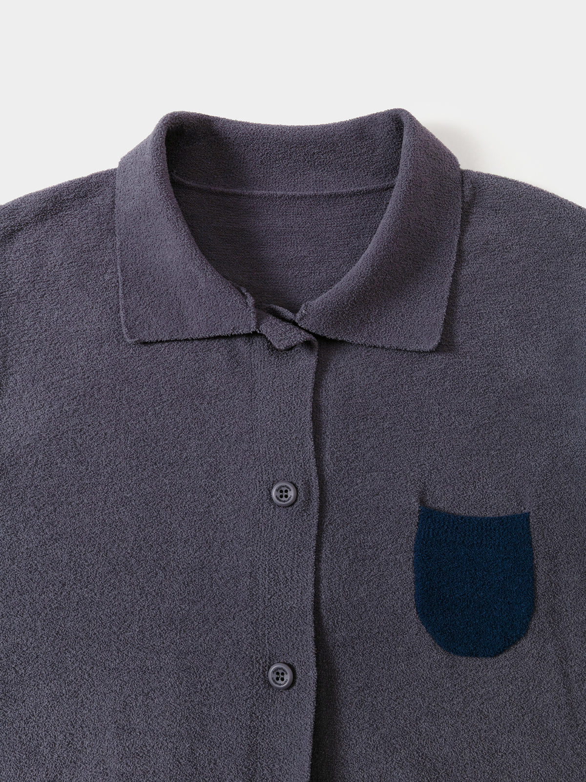 Contrasting-Color Pocketed Lightweight Fleece Loungewear