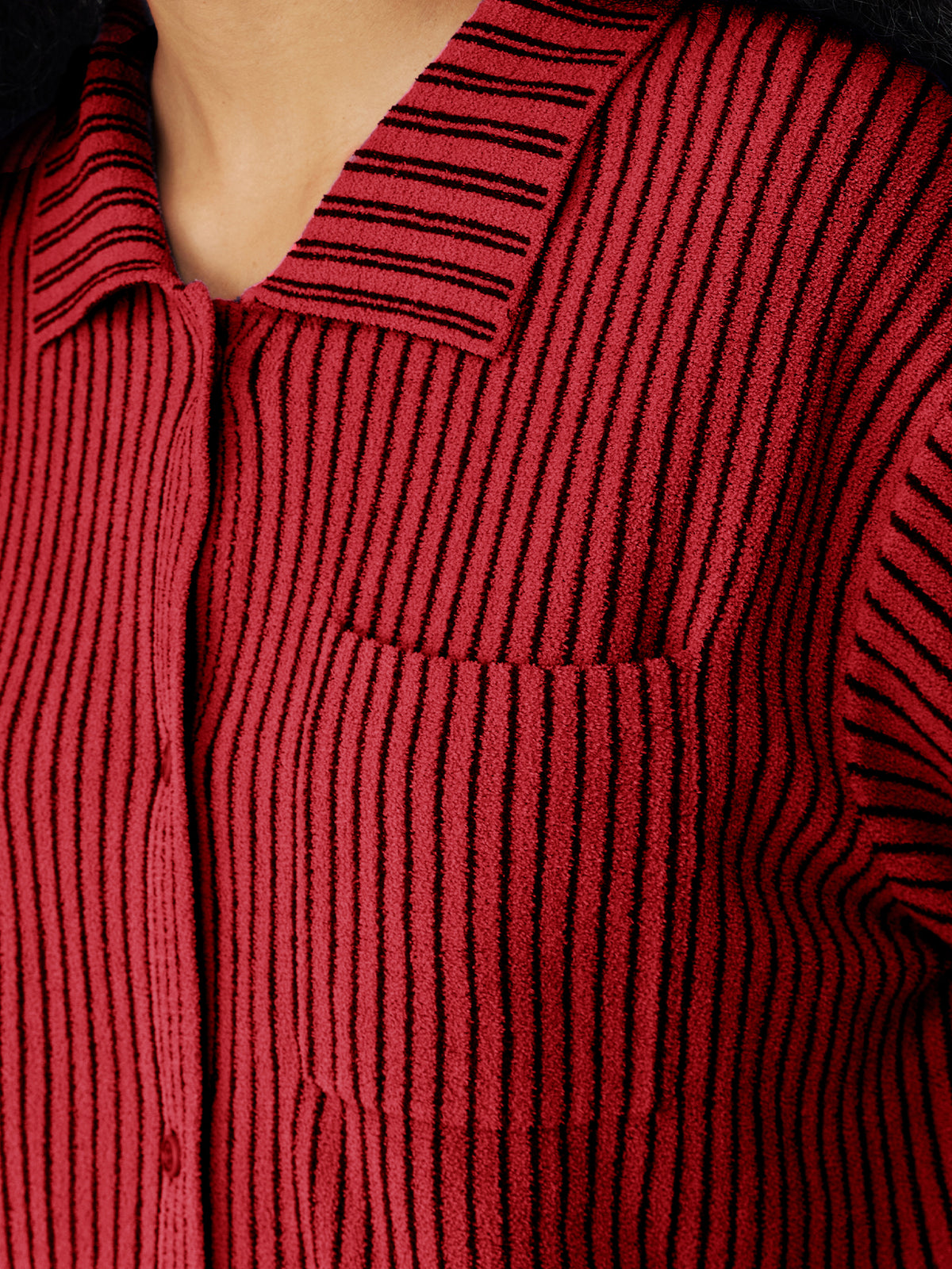 Contrast-Striped Half-Velvet Loungewear