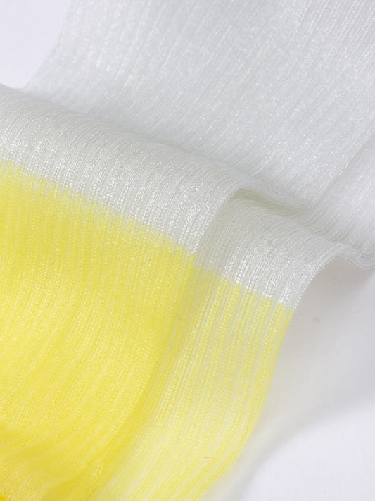 Color-Block Breathable Translucent Sock