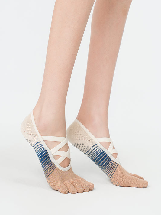 Double Strap Grip Five-Toe Socks