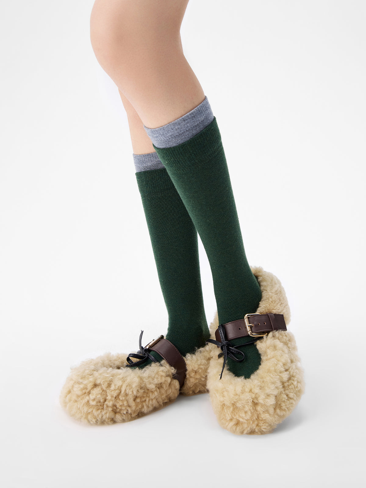 Purple Label Merino Wool Double-Ribbed Mid-Calf Socks