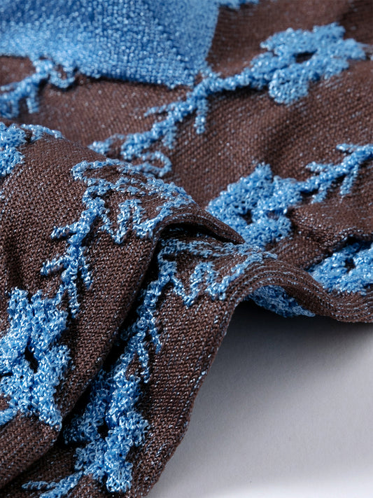 Flower Textured Crew Sock